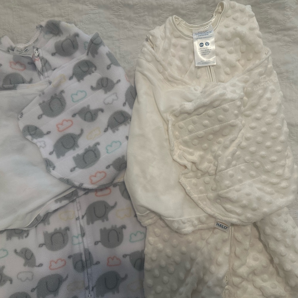 Pair of Halo Sleep Sacks Fleece 0-3 months